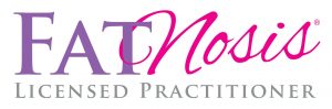 FATNosis Licenced Practitioner logo, showing Vicky can help with this style of weight loss coaching.