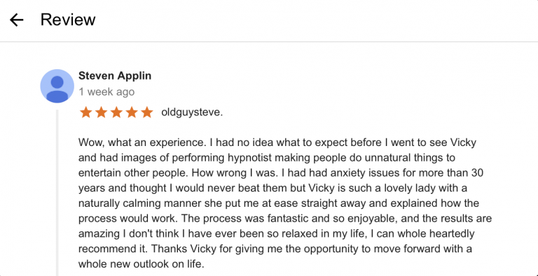 Review for Trance for a Change Hypnotherapy